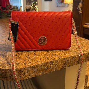 Red nwt Badgley Mischa red bag nwt chain and leatherr strap